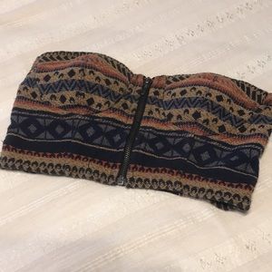 Ladies Forever 21 Navy Geometric Bustier